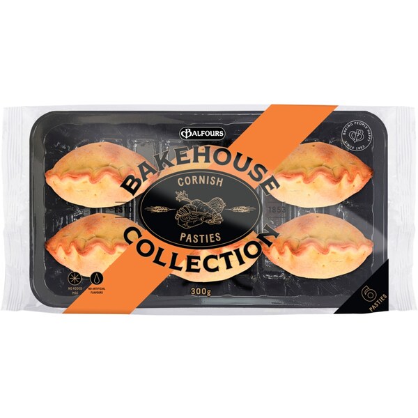 Balfours Bakehouse Collection Cornish Pasties 300g 6 Pack