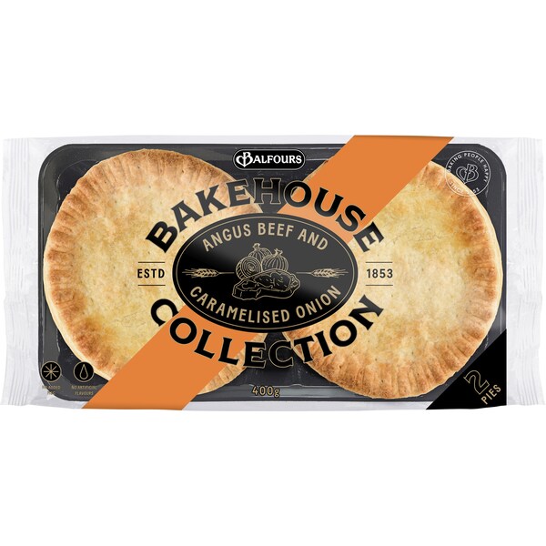 Balfours Bakehouse Collection Angus Beef & Caramelised Onion Pie 400g 2 Pack