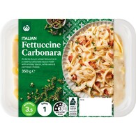 Woolworths Fettuccine Carbonara Carbonara Chilled Meal