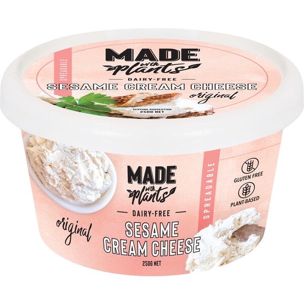 Made With Plants Dairy-Free Sesame Cream Cheese Original 250g