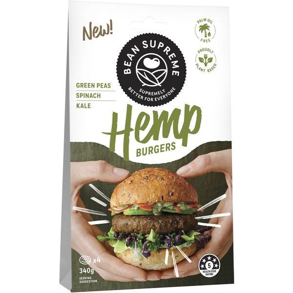 Bean Supreme Hemp Burger 340g