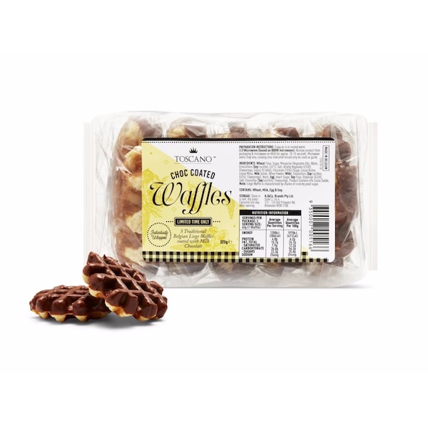 Toscano Chocolate Coated Waffles 325g