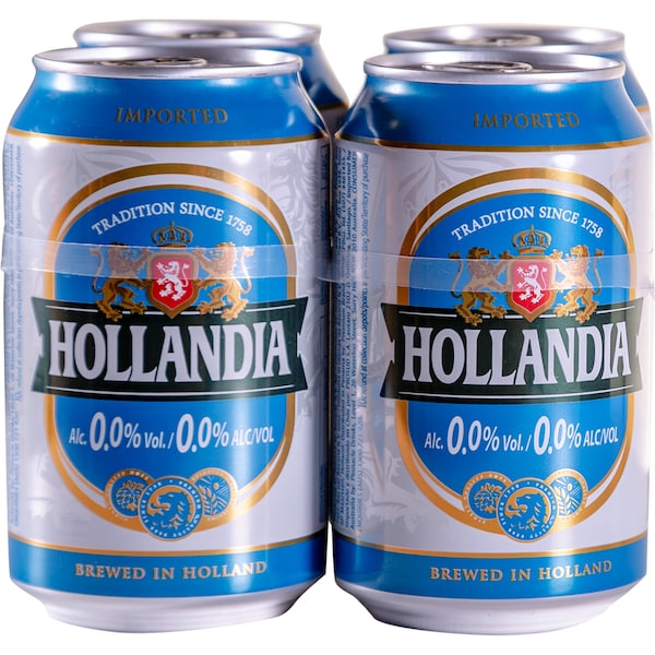 Hollandia Non Alcoholic Cans 330mL x 4 pack