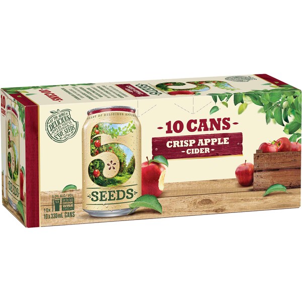 5 Seeds Apple Cider Crisp Cans 10x330ml Pack