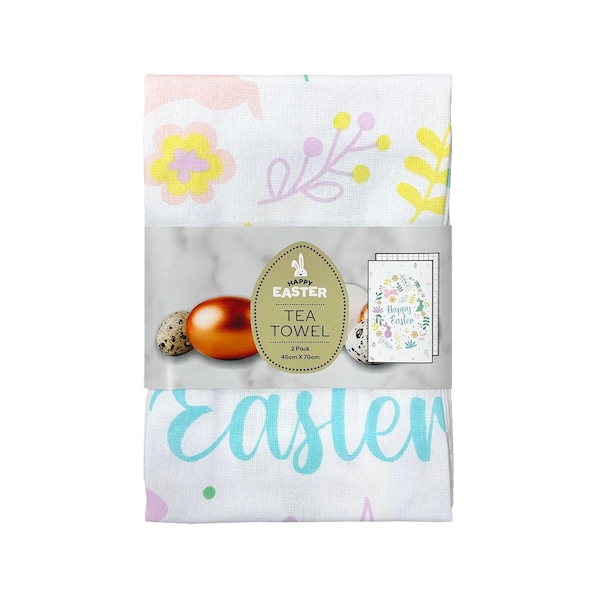 Easter Tea Towel Rabbits 2 pack