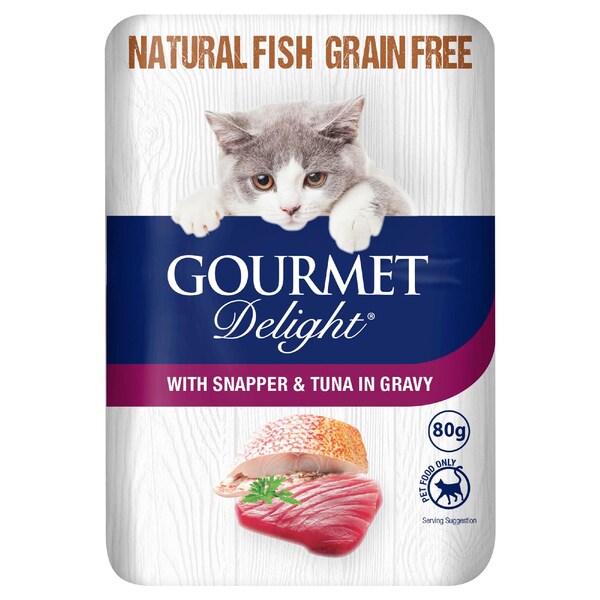 Gourmet Delight With Snapper & Tuna In Gravy 80g