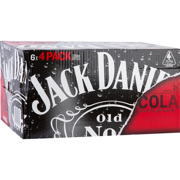 Jack Daniel's Tennessee Whiskey & Cola Bottles 330ml x24 Case