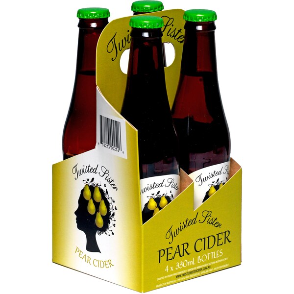 Twisted Sister Pear Cider Bottles 4x330ml Pack