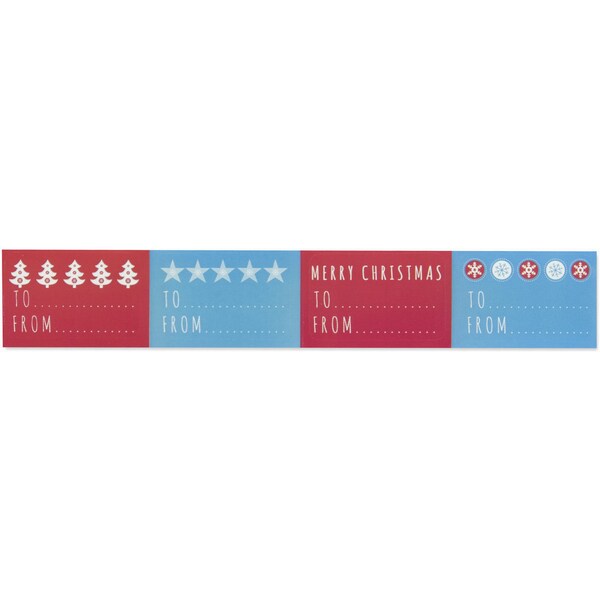 Christmas Adhesive Gift Labels Scandi Box Of 40