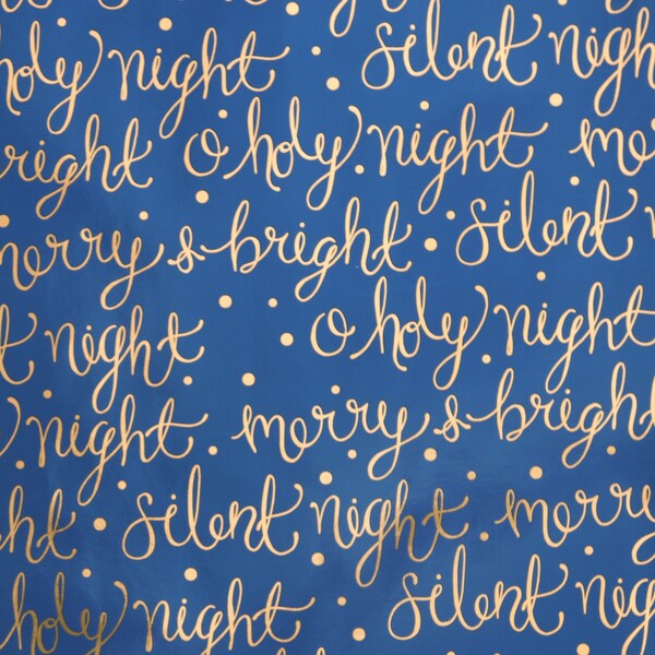 Christmas Shine Bright Wrapping Paper Blue 2m