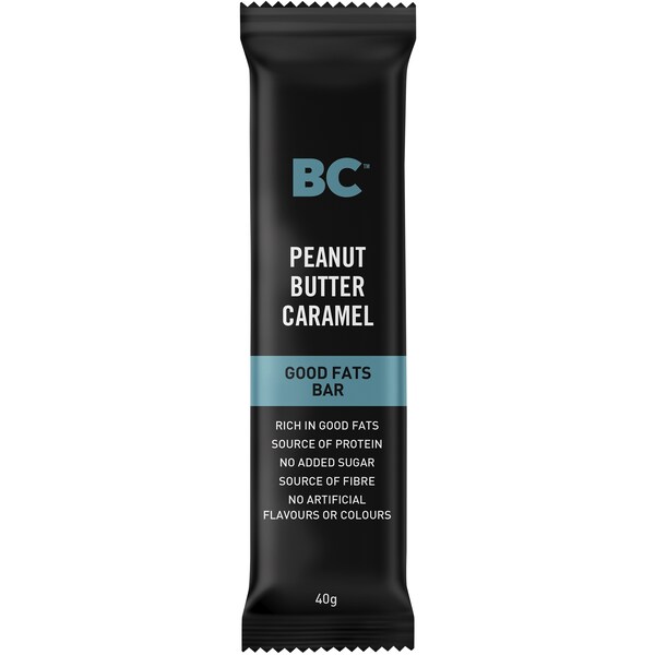 BC Snacks Peanut Butter Caramel Good Fats Bar 40g