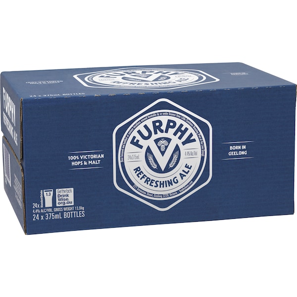 Furphy Refreshing Ale Bottles 375ml x24 Case