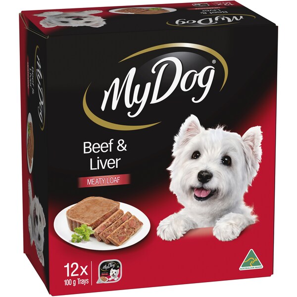 My Dog Beef And Liver Loaf Classics Wet Dog Food Trays 100g x 12 pack