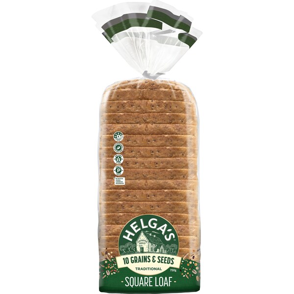Helga's Square Loaf 10 Grains & Seeds 750g