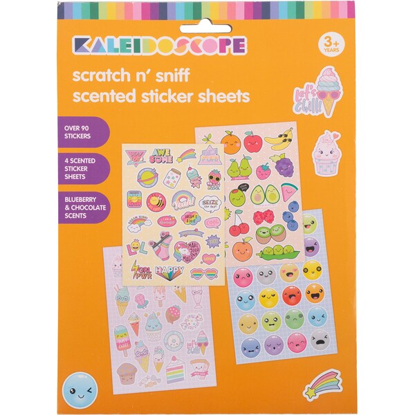 Kaleidoscope Scratch 'n' Sniff Stickers 4 sheets over 100 stickers each