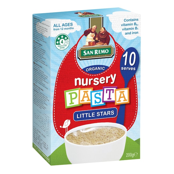 San Remo Organic Nursery Pasta Little Stars 200g