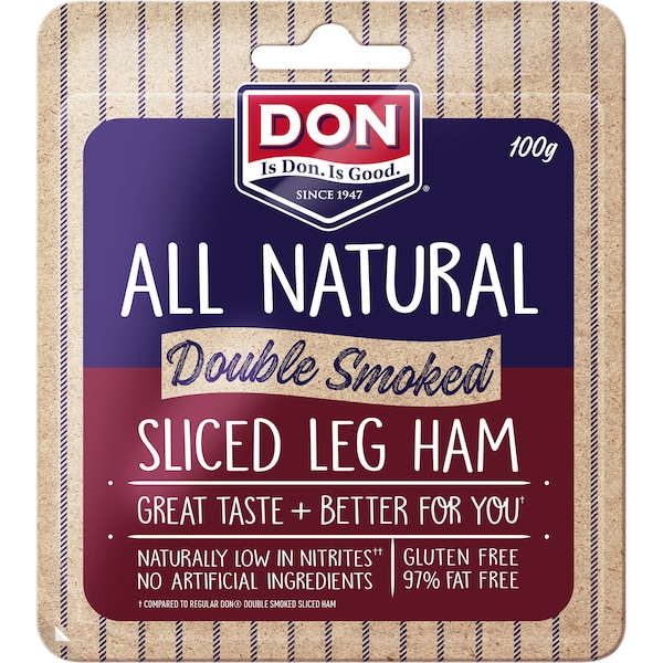 Don All Natural Double Smoked Sliced Leg Ham 100g
