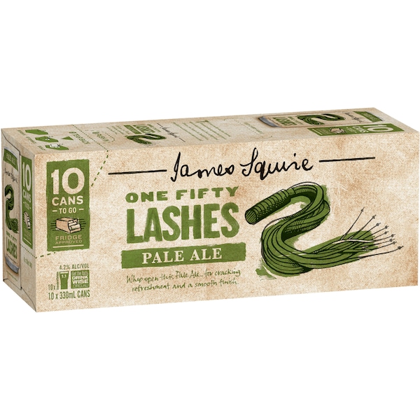 James Squire 150 Lashes Pale Ale Cans 330mL x 10 pack