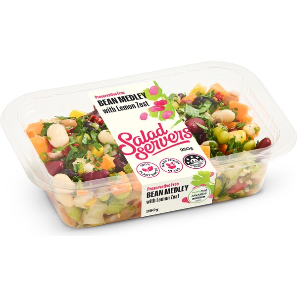 Salad Servers Bean Medly With Lemon Zest 250g