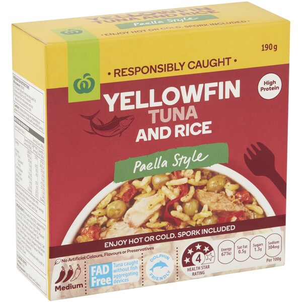 Woolworths Tuna And Rice Paella Style 190g
