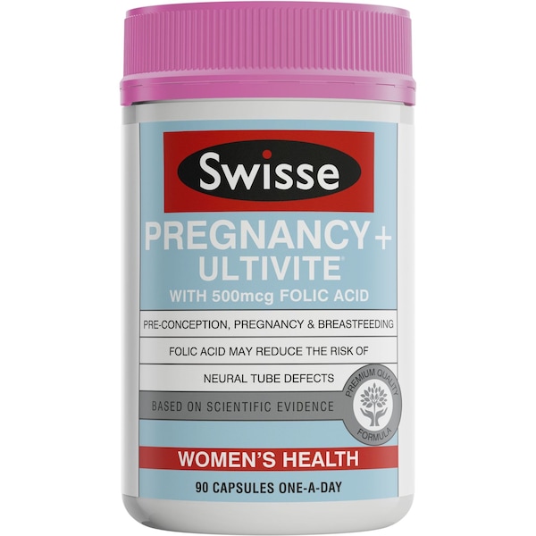 Swisse Pregnancy Plus Ultivite Capsules 500Mg & Folic Acid 90 pack