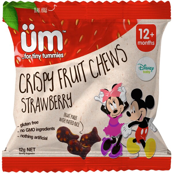 Um Crispy Fruit Chews Strawberry 12+Months 12g