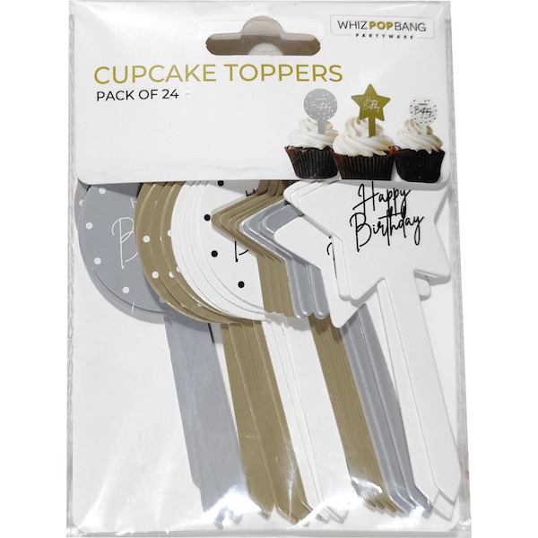 Whiz Pop Bang Cupcake Toppers Assorted 24 pack
