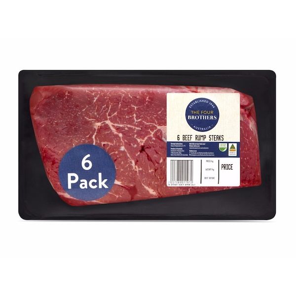 Four Brothers Beef Rump Steak 1kg - 1.8kg