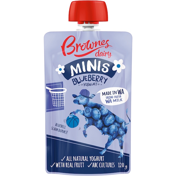 Brownes Mini's Blueberry Yoghurt 120g