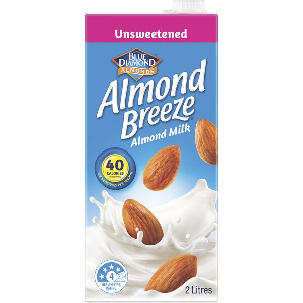 Almond Breeze Unsweetened Blue Diamond Almond Long Life Milk UHT 2L