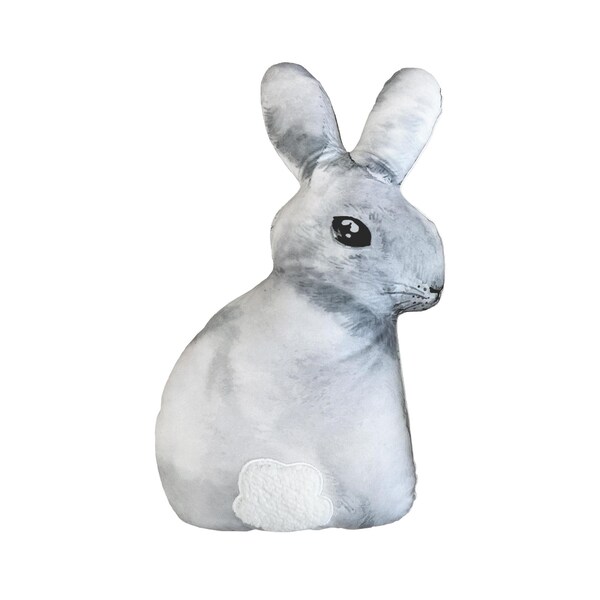 Easter Bunny Shaped Cushion Grey each