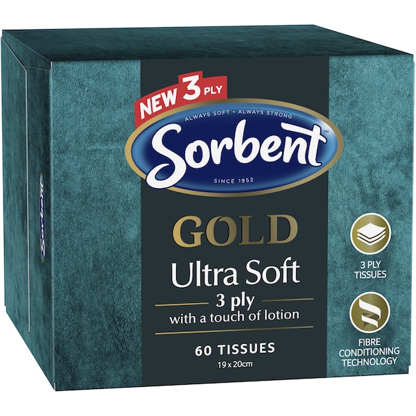 Sorbent Tissue Gold Cube 60 Pack