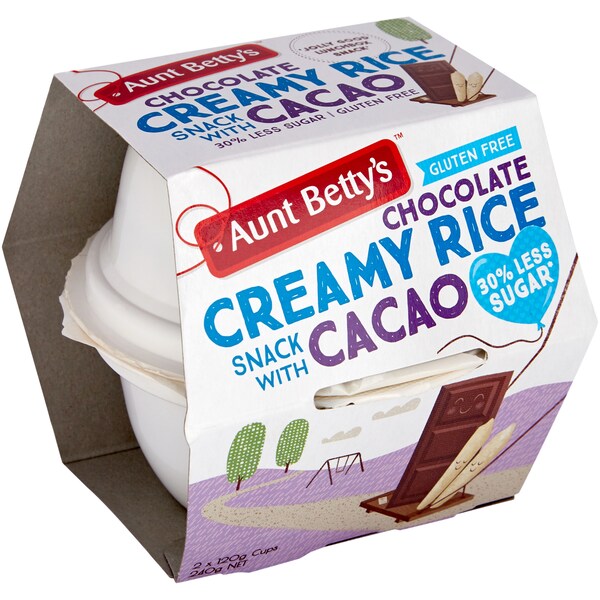 Aunt Betty's Chocolate Creamy Rice With Cacao 2x120g