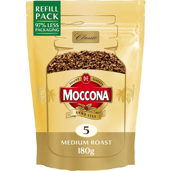 Moccona Refill Pouch Medium Roast 180g