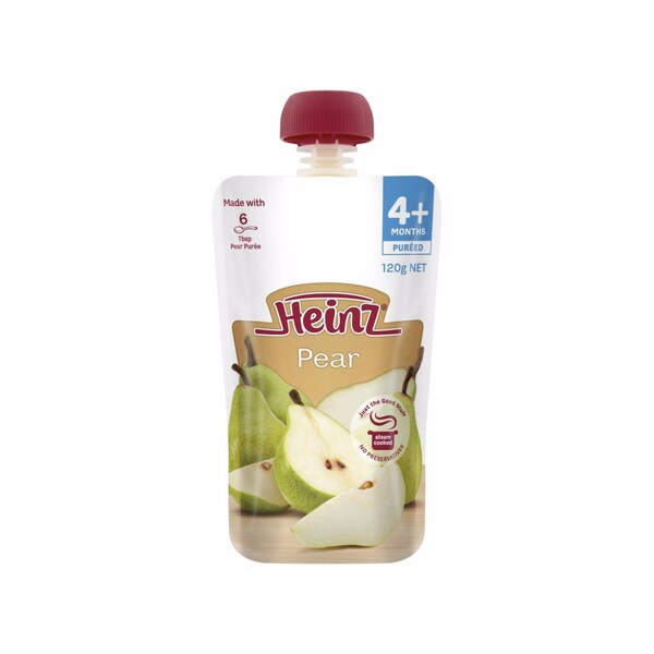 Heinz Pear Puree Pouch 4+Months 120g