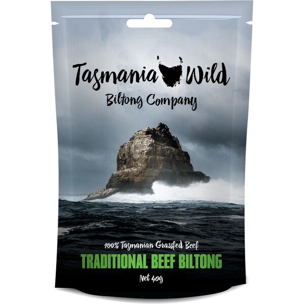 Tasmanian Wild Traditional Beef Biltong 40g