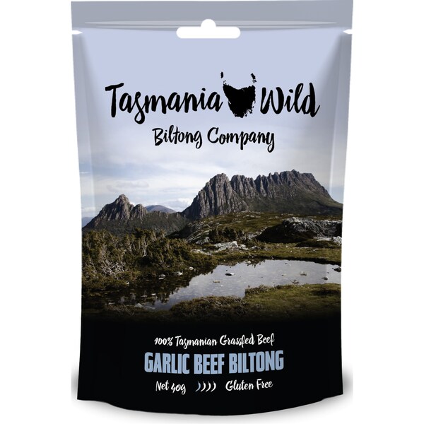 Tasmanian Wild Garlic Beef Biltong 40g