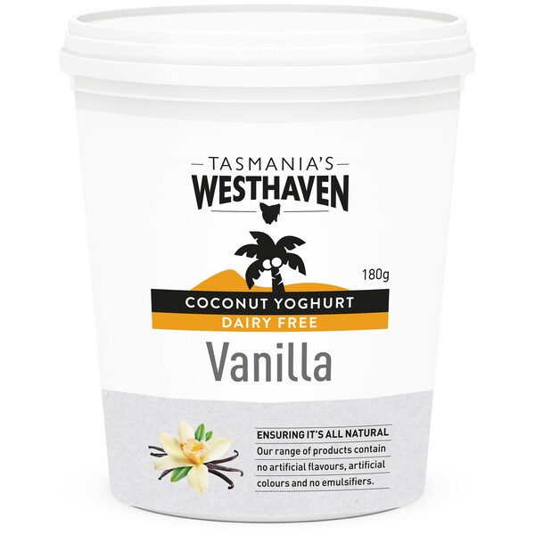 Tasmania's Westhaven Coconut Yoghurt Vanilla 180g
