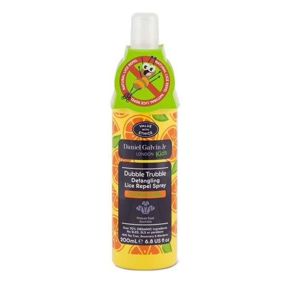 Dubble Trubble Citrus Zing Organic Conditioning Lice Repel Spray 200ml