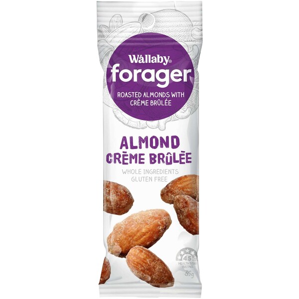 Wallaby Forager Roasted Almonds With Creme Brulee 35g