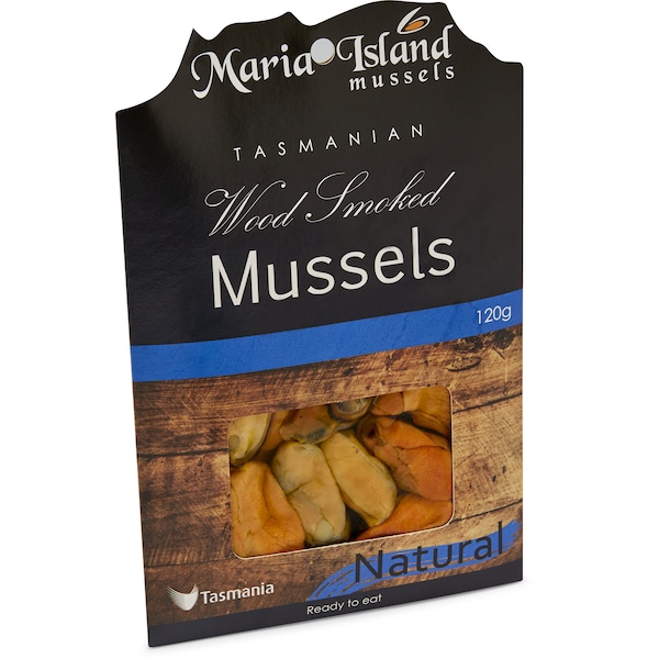 Maria Island Smoked Mussels 120g