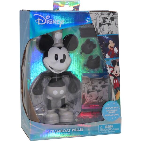 Disney Steamboat Willie Metallic Figure 6 Inch Each
