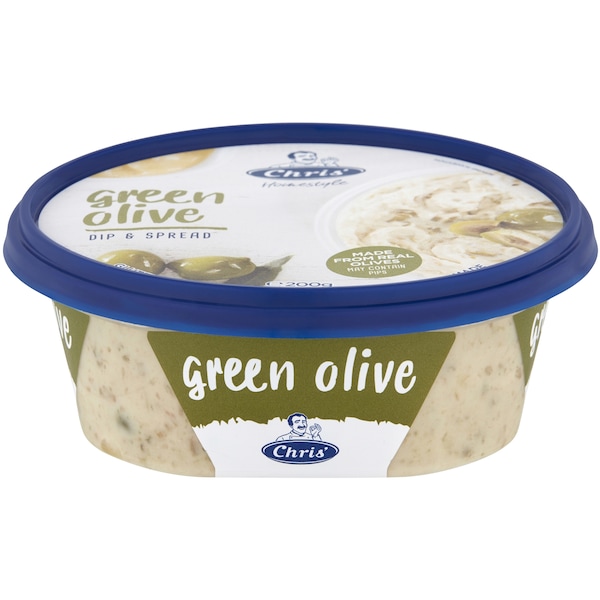 Chris' Dips Green Olive 200g