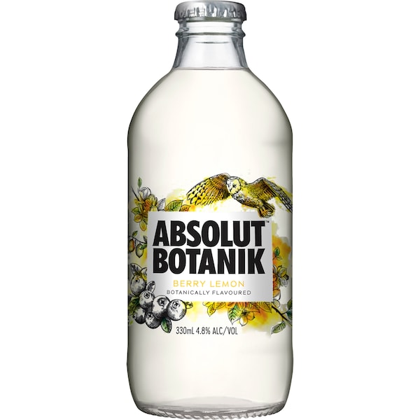 Absolut Botanik Berry Lemon Vodka Bottle 330ml