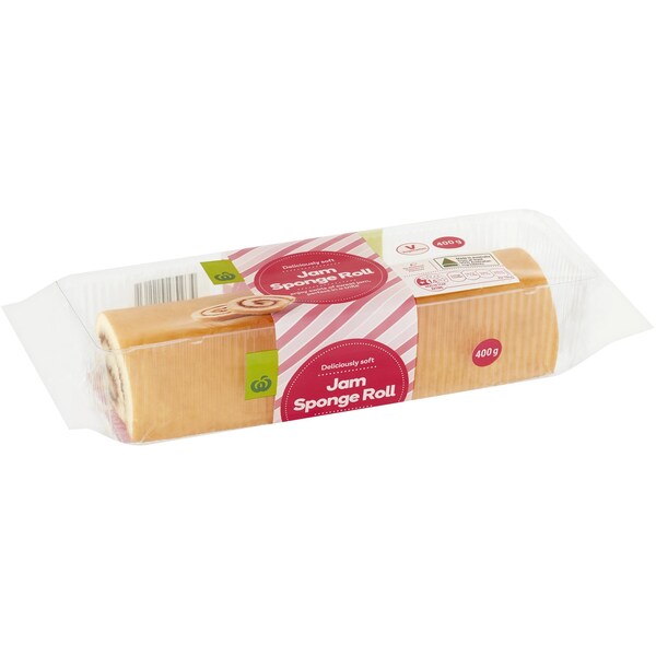 Woolworths Jam Sponge Roll 400g