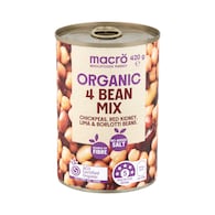 Macro Organic 4 Bean Mix No Added Salt