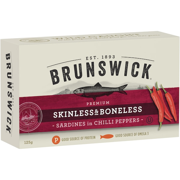 Brunswick Skinless And Boneless Sardine In Chilli Pepper 125g