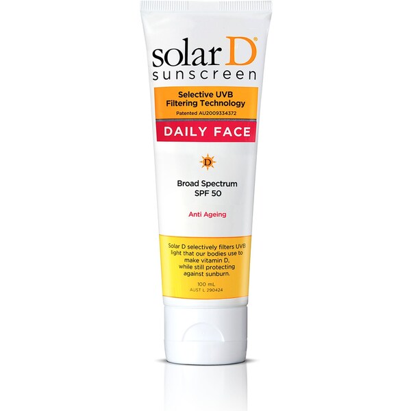 Solar D SPF50 Daily Face Sunscreen Tube 100mL