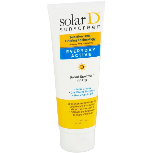 Solar D SPF 50 Everyday Active Tube Sunscreen 100mL