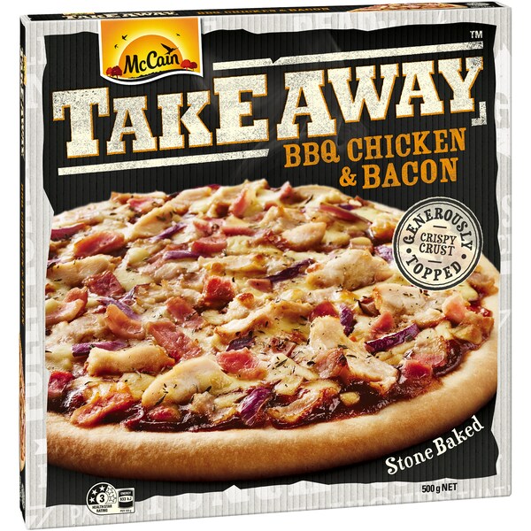 McCain Pizza Takeaway Bbq Chicken & Bacon 500g